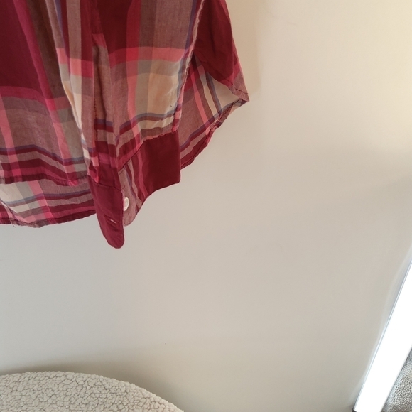 OLD NAVY XL CLASSIC SHIRT PINK PLAID - Picture 3 of 5